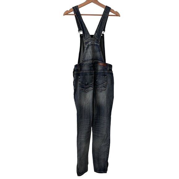 Dollhouse Distressed Denim Overalls Juniors Size 3 With Adjustable Straps & Mult - Picture 7 of 9